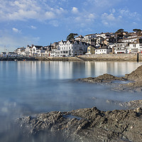 Buy canvas prints of Harbour Reflections, St Mawes  by Mick Blakey