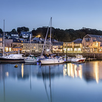 Buy canvas prints of Padstow Harbour at Dusk, Cornwall by Mick Blakey