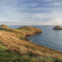 Buy canvas prints of Golden Hour, The Rumps, Cornwall by Mick Blakey
