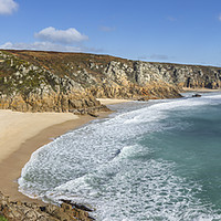 Buy canvas prints of Porthcurno Beach, Cornwall by Mick Blakey