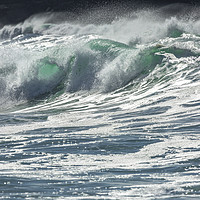 Buy canvas prints of Fistral Beach Waves, Cornwall by Mick Blakey