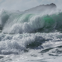 Buy canvas prints of Crashing Surf, Fistral Beach, Cornwall by Mick Blakey