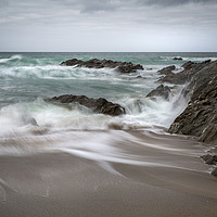 Buy canvas prints of Incoming Tide, Fistral Beach, Cornwall by Mick Blakey