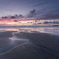 Buy canvas prints of Sunset at Low Tide, Perran Sands by Mick Blakey