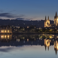 Buy canvas prints of Twilight Reflections, Truro Cathedral, Cornwall by Mick Blakey