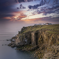 Buy canvas prints of Dramatic Sunset, Lands End, Cornwall by Mick Blakey