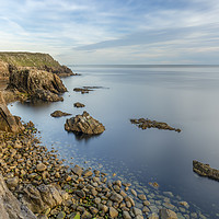 Buy canvas prints of Tranquil Sea, Lands End, Cornwall by Mick Blakey