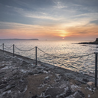 Buy canvas prints of Diffused Sunrise, Portscatho, Cornwall by Mick Blakey
