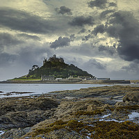 Buy canvas prints of  Rocky Foreshore,  St Michaels Mount, Marazion by Mick Blakey