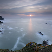 Buy canvas prints of Sunset, Pentire Point, Cornwall by Mick Blakey