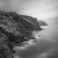 Buy canvas prints of Dark Cliffs, Pentire Point, Cornwall by Mick Blakey
