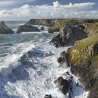 Buy canvas prints of Stormy Coastline, Kynance Cove, Cornwall by Mick Blakey