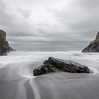 Buy canvas prints of Approaching Rain, Whipsiderry Beach by Mick Blakey