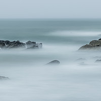 Buy canvas prints of Rocks and Mist, Towan Head, Newquay by Mick Blakey
