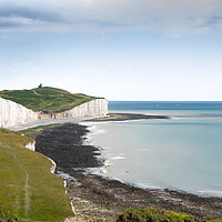 Buy canvas prints of Birling Gap and Belle Tout by Mark Jones