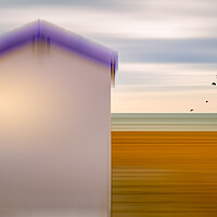 Buy canvas prints of Worthing Beach Hut by Mark Jones