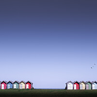 Buy canvas prints of Beach Huts at Blyth by Mark Jones