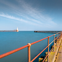 Buy canvas prints of The Piers at Blyth by Mark Jones
