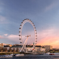 Buy canvas prints of London Eye Sunset by Mark Jones