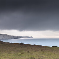 Buy canvas prints of Seven Sisters on a Rainy Day by Mark Jones