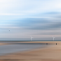 Buy canvas prints of The Wind Farm, Cambois Beach by Mark Jones