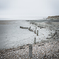 Buy canvas prints of Groynes on the Beach by Mark Jones