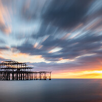 Buy canvas prints of Brighton West Pier, Sunset by Mark Jones