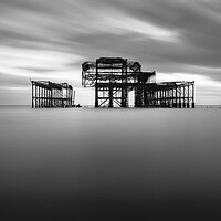 Buy canvas prints of Brighton West Pier, Dramatic Sky by Mark Jones