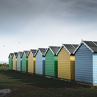 Buy canvas prints of Beach Huts, Littlehampton by Mark Jones
