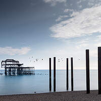 Buy canvas prints of West Pier, Brighton, Blue Sky by Mark Jones
