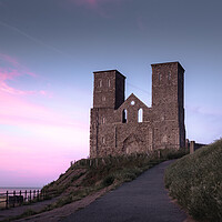 Buy canvas prints of Reculver Towers Sunset by Mark Jones