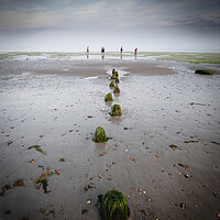 Buy canvas prints of Footsteps, Worthing Beach by Mark Jones