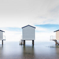 Buy canvas prints of Osea Beach Huts by Mark Jones