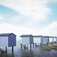 Buy canvas prints of Osea Beach Huts by Mark Jones