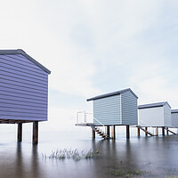 Buy canvas prints of Osea Beach Huts by Mark Jones