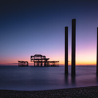 Buy canvas prints of Brighton West Pier, Sunset, Panorama by Mark Jones