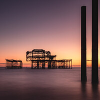 Buy canvas prints of Brighton West Pier, Sunset by Mark Jones
