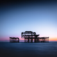 Buy canvas prints of Brighton West Pier, Sundown by Mark Jones