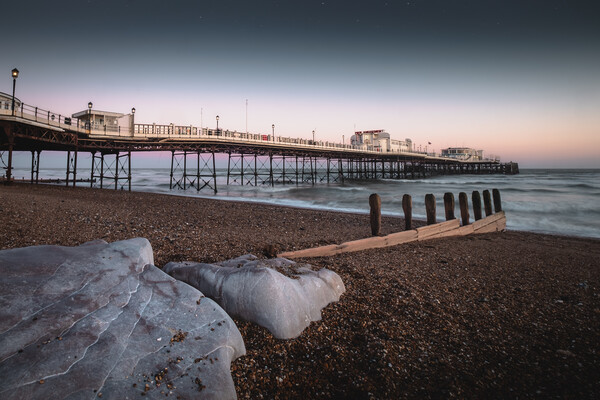 Worthing Pier Sunset Picture Board by Mark Jones