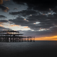 Buy canvas prints of Brighton West Pier, Sunburst by Mark Jones