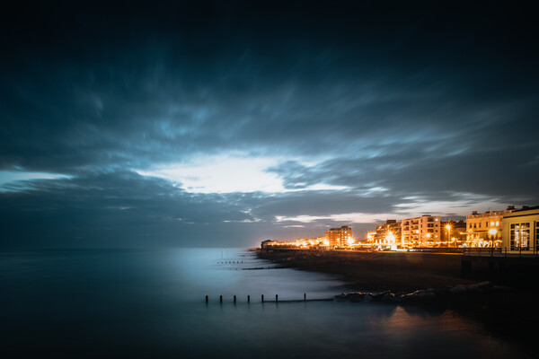Worthing Seafront, Winter Evening Picture Board by Mark Jones