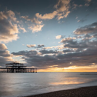 Buy canvas prints of Brighton West Pier, nr Sunset by Mark Jones