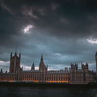 Buy canvas prints of Houses of Parliament, Westminster Bridge, Twilight by Mark Jones