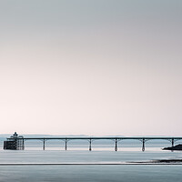 Buy canvas prints of Clevedon Pier from the Marine Lake by Mark Jones