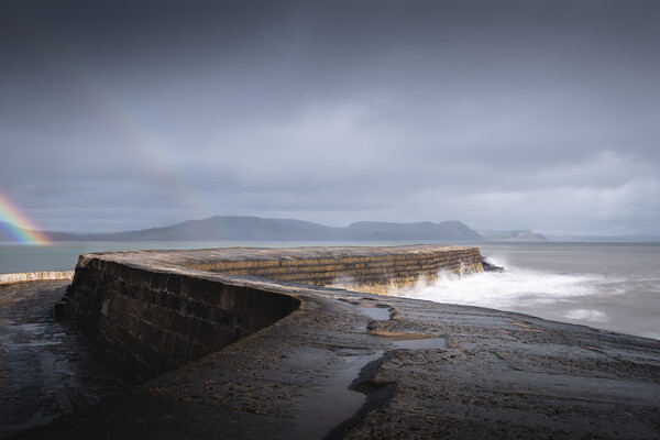 Rainbow Over the Cobb Picture Board by Mark Jones