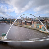 Buy canvas prints of Gateshead Millennium Bridge by Mark Jones