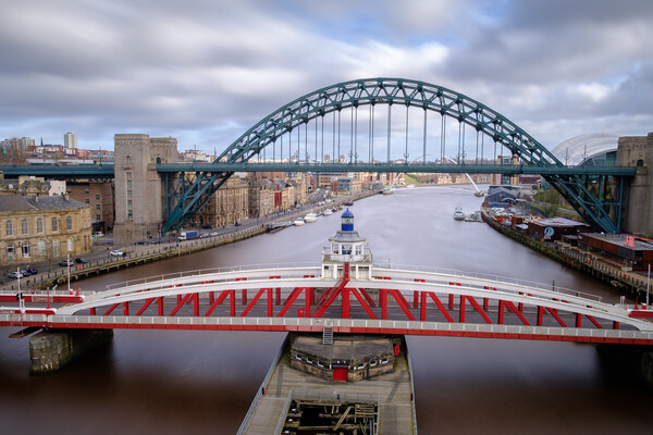Bridges over the Tyne Picture Board by Mark Jones