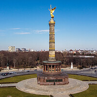 Buy canvas prints of Famous Berlin Victory Column in the city center called Siegessaeule by Erik Lattwein