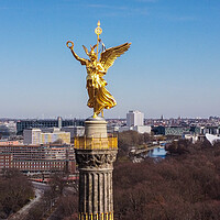 Buy canvas prints of Famous Berlin Victory Column in the city center called Siegessaeule by Erik Lattwein