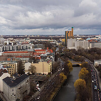 Buy canvas prints of Beautiful city of Berlin from above - aerial view by Erik Lattwein